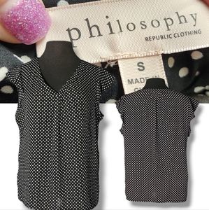 ⭐️4x for $20 Philosophy V-neck Polka Dot Blouse